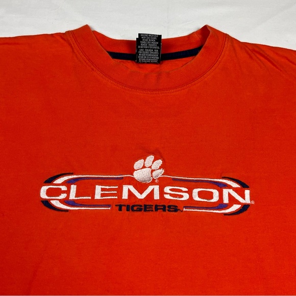 Vtg Starter Clemson Tigers Men’s T-Shirt XL 90s Y2K Embroidered Orange A7 - Picture 3 of 7